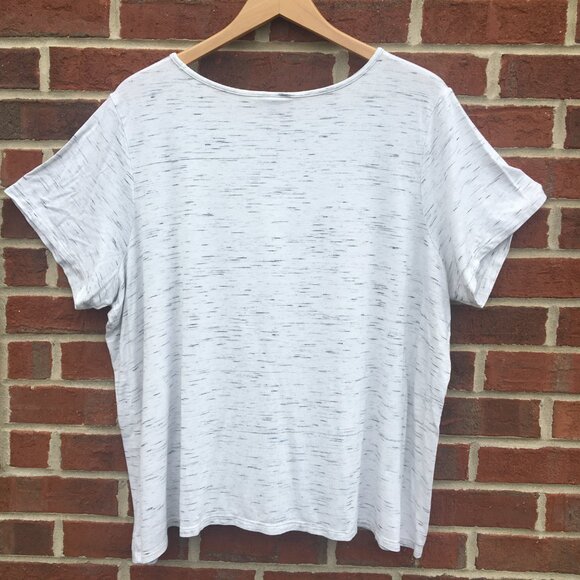 Old Navy Luxe Tee Womens 2X Light Heather Gray Short Sleeve Super Soft - Picture 3 of 8